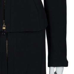 Pre Owned Versace Black Skirt Suit L