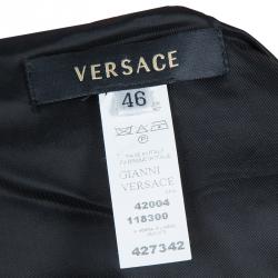 Pre Owned Versace Black Skirt Suit L