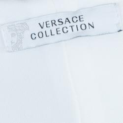 Pre Owned Versace White Belted Dress M