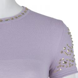 مملوكة مسبقًا فستان فيرساتشي بنفسجي ترصيعات S