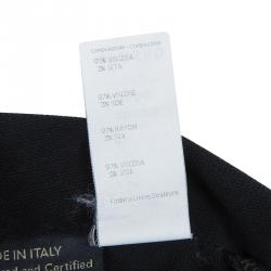 مملوكة مسبقًا فستان فيرساتشي أسود بطيات وأكمام طويلة S