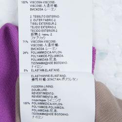 مملوكة مسبقًا Versace Collection Multicolor Knit Ruched Sleeveless Dress S