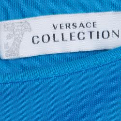 Pre Owned Versace Collection Turquoise Blue Dress M