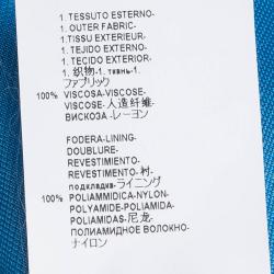 Pre Owned Versace Collection Turquoise Blue Dress M