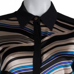 Pre Owned Versace Collection Multicolor Printed Silk Shirt S