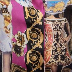 Pre Owned Versace Multicolor Printed Silk Button Down Shirt S