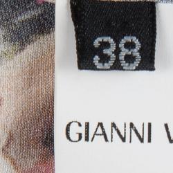 Pre Owned Versace Multicolor Printed Silk Button Down Shirt S