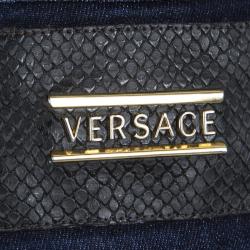 Versace Indigo Dark Wash Denim Straight Fit Jeans M