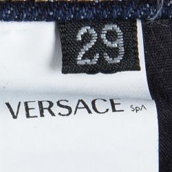 Versace Indigo Dark Wash Denim Straight Fit Jeans M
