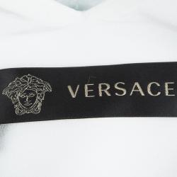 Versace Pink and White Colorblock Mesh Insert Sleeveless Cocktail Dress ...