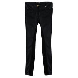 Versace Black Knit Denim Panel Detail Skinny Jeans M