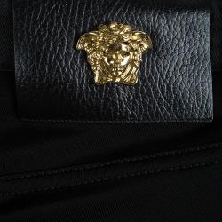 Versace Black Knit Denim Panel Detail Skinny Jeans M