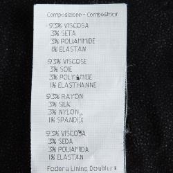 Pre Owned فستان سهرة فيرساتشي أسود مزخرف ظهر مكشوف M