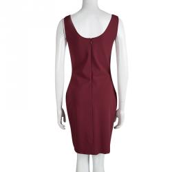 مملوكة مسبقًا Versus By Versace Red Lion Logo Detailed Sleeveless Dress M