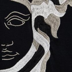 Pre Owned تي شيرت فرساتشي أكمام قصيرة زخرفة شعار مجموعة ميدوسا أسود L