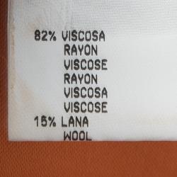 مملوكة مسبقًا Versace Collection Orange High Waist Pencil Skirt S