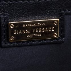 مملوكة مسبقًا Versace Black Suede Fringe Tote