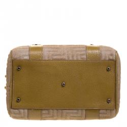 مملوكة مسبقًا Versace Beige Calf Hair and Leather Small Snap Out Of It Satchel