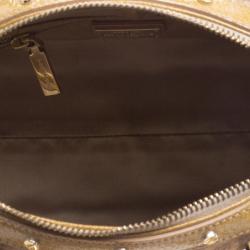 مملوكة مسبقًا Versace Beige Calf Hair and Leather Small Snap Out Of It Satchel