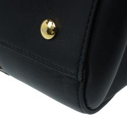 Versace Black Python and Leather Large Signature Tote