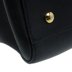 Versace Black Python and Leather Large Signature Tote
