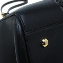 Versace Black Python and Leather Large Signature Tote