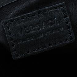 Versace Black Python and Leather Large Signature Tote