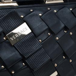 Pre Owned Versace Black Leather Vanitas Shopping Tote