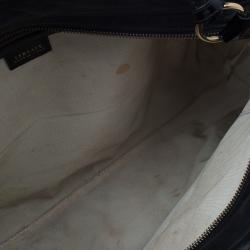 Pre Owned Versace Black Leather Vanitas Shopping Tote