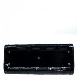 Pre Owned Versace Couture Black Quilted Patent Leather Shoulder Bag