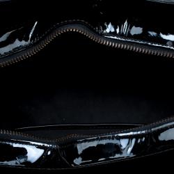 Pre Owned Versace Couture Black Quilted Patent Leather Shoulder Bag