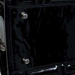 Pre Owned Versace Couture Black Quilted Patent Leather Shoulder Bag