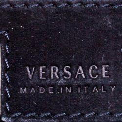 مملوكة مسبقًا حقيبة فرساتشي سويدي وجلد سوداء