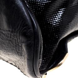 مملوكة مسبقًا حقيبة فرساتشي سويدي وجلد سوداء