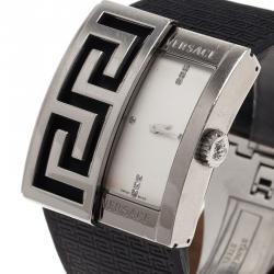 Versace White Stainless Steel V-Greca Women's Wristwatch 38MM