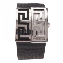 Versace White Stainless Steel V-Greca Women's Wristwatch 38MM