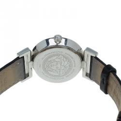 Pre Owned ساعة يد فيرساتشي فانيتي ستانلس ستيل أسود نسائي 35 مم