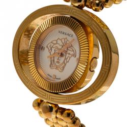 مملوكة مسبقًا ساعة يد نسائية فيرساتشي أيون أليبس ستانلس ستيل بيضاء 40مم