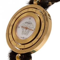 Pre Owned Versace Mother of Pearl Stainless Steel Eon Women's Wristwatch 39MM