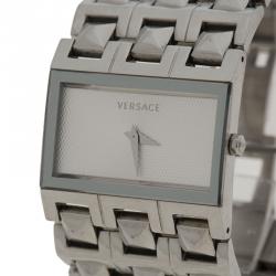 مملوكة مسبقًا Versace White Stainless Steel 75Q Women's Wristwatch 32MM