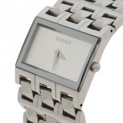 مملوكة مسبقًا Versace White Stainless Steel 75Q Women's Wristwatch 32MM