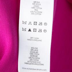 Pre Owned Victoria Beckham Pink Plunge Neck Zip Detail Sleeveless Dress M