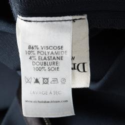 Pre Owned Victoria Beckham Colorblock Dense Rib Jersey Sleeveless Fitted Dress L