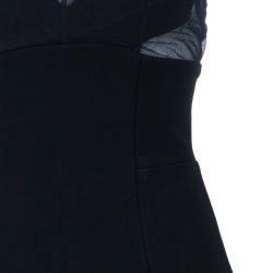 Pre Owned Victoria Beckham Black Mesh Body-Con Dress S