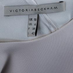 Pre Owned Victoria Beckham Beige Shift Dress M