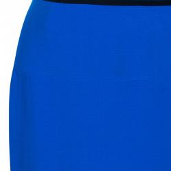 Pre Owned Victoria Beckham Blue Panel Gown M
