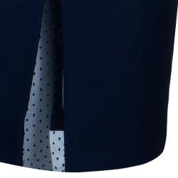 Pre Owned Victoria Beckham Navy Blue Lace Insert Bodycon Dress S