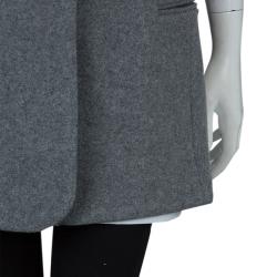 Pre Owned Victoria Victoria Beckham Grey Wool Double Layer Sleeveless Coat S
