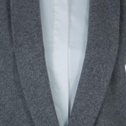 Pre Owned Victoria Victoria Beckham Grey Wool Double Layer Sleeveless Coat S