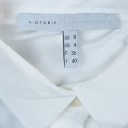 Pre Owned Victoria Victoria Beckham Grey Wool Double Layer Sleeveless Coat S